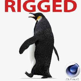 Emperor Penguin Rigged for Cinema 4D